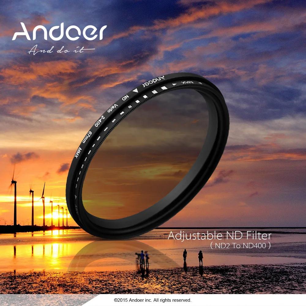 Andoer ND ̴ ߸ е  ,   , ĳ  DSLR ī޶, ND2-ND400, 52-82mm